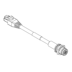 1201090028, Кабели Ethernet / Сетевые кабели ULOCK D-CODE M12 REC TO RJ45 0.5M SHLD T