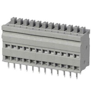 TBL009V-254-12GY-2GY, Фиксированные клеммные колодки Terminal block, screwless, 2.54, Vertical, 12, Gray w Gray Button