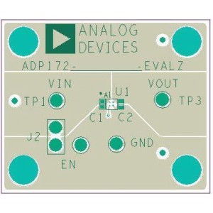 ADP172CB-1.2-EVALZ, Средства разработки интегральных схем (ИС) управления питанием Eval brd Single300mA LDO w/a low VIN