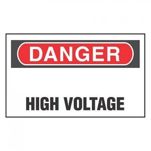 PLD-43, Таблички и промышленные предупредительные знаки DANGER HIGH VOLTAGE HZ 200/DISP 1X1.5