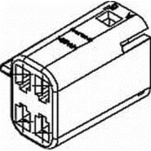 12089248, Автомобильные разъемы 4P FEMALE CREAM MP 150 SERIES 14AMPS