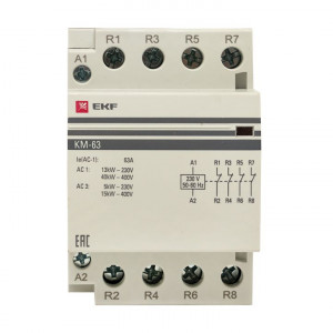 Контактор модульный КМ 63А 4NC (3 мод.) PROxima km-3-63-04