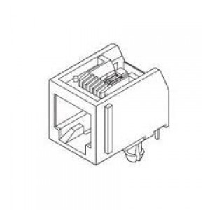 95009-7661, Модульные соединители / соединители Ethernet STD JACK RA 6/6 HG RIB