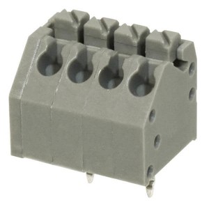 TBL002A-350-04GY-2GY, Фиксированные клеммные колодки Terminal block, screwless, 3.50, 45 , 4 poles, cool gray