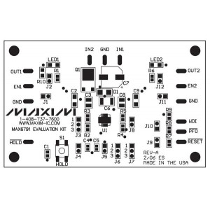 MAX6791EVKIT+, Средства разработки интегральных схем (ИС) управления питанием Eval Kit MAX6791