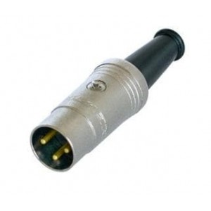 NYS321G-U, DIN Connectors 3P MALE PLUG - DIN 180 NCKL/GOLD; REAN