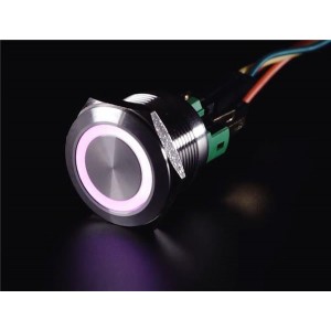 3423, Принадлежности Adafruit  Rugged Metal Pushbutton - 22mm 6V RGB Momentary