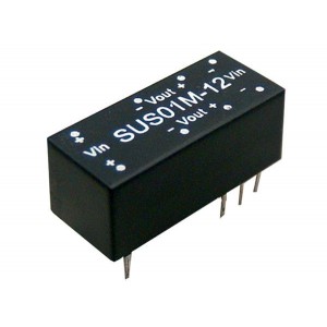 SUS01O-05, Преобразователи постоянного тока в постоянный с изоляцией 1W 5V/0-200mA W/EMI FILTER
