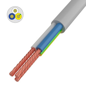 Провод соединительный ПВС 3x1,0 мм, белый, длина 50 метров, ГОСТ 7399-97 01-8044-50