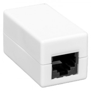 Адаптер проходной TERACOM PRO Cat.6 неэкранированный RJ45-RJ45 белый TRP-INLC-2RJ45-6UTP-WH