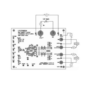 DC1409A, Средства разработки интегральных схем (ИС) управления питанием LTC3788EUH Demo Board - Dual 2-Phase Syn