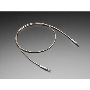 4067, Принадлежности Adafruit  3.5mm Stereo Male/Male Audio Cable - Silver Metal - 1 meter long