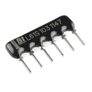 COM-10856, Принадлежности SparkFun Resistor Network - 10K Ohm (6-pin bussed)