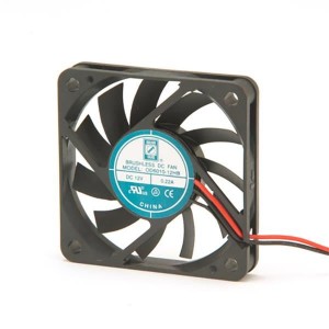 OD6010-12HB, Вентиляторы постоянного тока DC Fan, 60x10mm, 5VDC, 17CFM, 0.33A, 4000RPM, Ball Bearing, 2x Wire Leads 24AWG