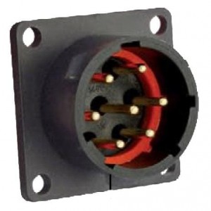 UTS0147P, Стандартный цилиндрический соединитель 7P SQ FLANGE PIN RECEPTACLE SIZE 14