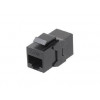 Адаптер проходной (coupler) Keystone Jack RJ45 (8P8C) кат.6 4 пары CA2-KJ-C6-BK черн. 444915