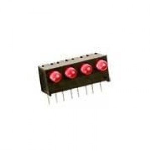 WP934TV/4LID, Светодиодные индикаторы для печатного монтажа 3mm 617nm QUAD-LVL LED INDICATOR