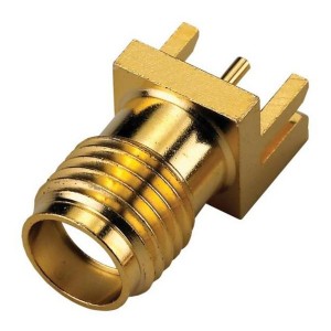 EMPCB.SMAFSTJ.B.HT, РЧ соединители / Коаксиальные соединители SMA Straight Edge Mount PCB Jack-Gold