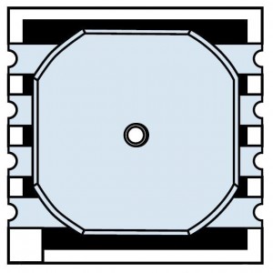 M11-0100-11, Датчики давления для монтажа на плате Surface mount pressure sensor (SMD), 100 psia, uncompensated, mV, ceramic cap, no gel