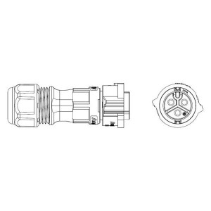 CC-02BFFB-QL8APP, Цилиндрические метрические разъемы C-20A 02P Field Inst Scw In F CONN F PIN