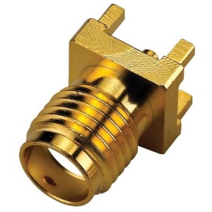 PCB.SMAFSTJ.A.HT, РЧ соединители / Коаксиальные соединители SMA Straight PCB Mount, Jack, Gold, 50O, Through Hole Pin