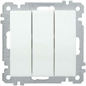 ВС10-3-0-Б Выключатель 3 клав. 10А BOLERO белый EVB30-K01-10-1