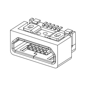 GMCBA058211230HHR, USB-коннекторы USB MICRO B TYPE RECPT