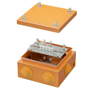 Коробка стальная FS с кабельными вводами и клеммниками, IP55, 150х150х80 мм, 4р, 450V, 6A, 4 мм2 FSB31404