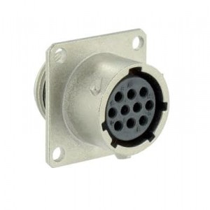 UT0W01210PH6, Стандартный цилиндрический соединитель 10P Size 12 Wall Mount Receptacle