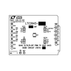 DC2197A-A, Средства разработки интегральных схем (ИС) преобразования данных LTC2645 Demo Board - QUAD 12-/10-/8-BIT