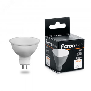 Лампа светодиодная LED 6вт 230в GU5.3 белый Feron.PRO 38084