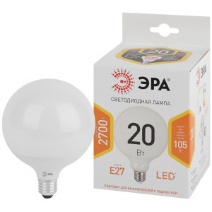 Лампа светодиодная LED G120-20W-2700K-E27 G120 20Вт шар E27 тепл. бел. декор. Б0049080