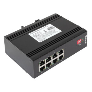 Промышленный неуправляемый коммутатор U-8GTP, 8 портов 10/100/1000Base-T(X) RJ45 c PoE, монтаж на динрейку TSX EKF [TSX-U-8GTP]