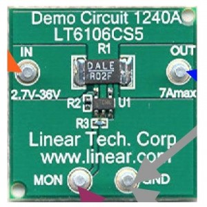 DC1240A, Средства разработки интегральных схем (ИС) усилителей LT6106 Current Sense Demo Board