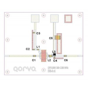 QPD1000PCB4B01, Радиочастотные средства разработки QPD1000 50-1000MHz Eval Board