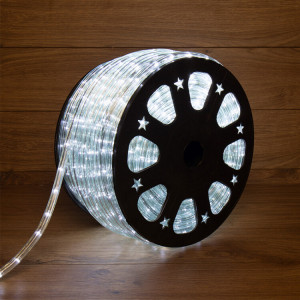121-325-4 Дюралайт LED, свечение с динамикой (3W) - белый Эконом 24 LED/м, бухта 100м(кр.100м)