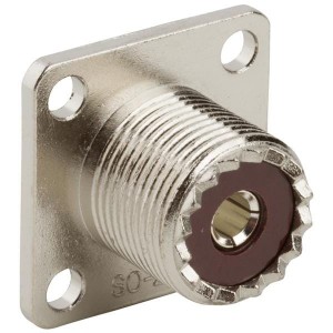 182341, РЧ соединители / Коаксиальные соединители UHF STRT CRIMP JACK 50 OHM, 4H FLANGE