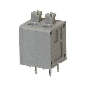 TBL006V-500-02GY-2GY, Фиксированные клеммные колодки Terminal block, screwless, 5.00, Vertical, 2, Gray w Gray Button