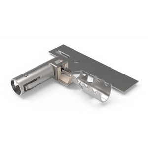 R299.197.600, РЧ соединители / Коаксиальные соединители Right-angle fakra terminal, 3 in 1 step crimp - RG174, RG316, 1.5DS, 462-1/2/5/6, cables