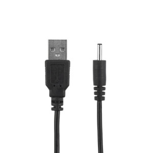 Кабель USB штекер - DC разъем питание 1,4х3,4 мм, спираль 1,5 метра 18-0235