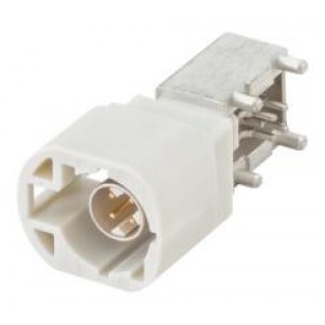 D4S20D-40MA5-B, РЧ соединители / Коаксиальные соединители Right Angle Plug PCB w/Housing T&R White