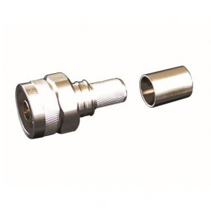 EZ-400-NMH-X, РЧ соединители / Коаксиальные соединители N-Male (plug) crimp (non-solder pin) hex/knurl nut, no braid trim