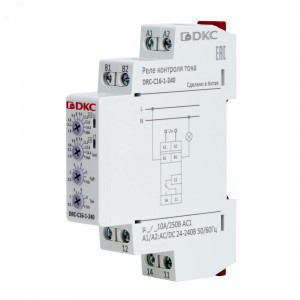 Реле контроля тока, 1.6-16А, конфигурация контакта 1CO, 24-240 AC/DC DRC-C16-1-240