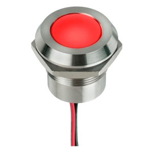 Q22Y5SXXSR24E, Светодиодные панельные индикаторы Supr Bright RED LED 24VDC 22mm Stls Stl