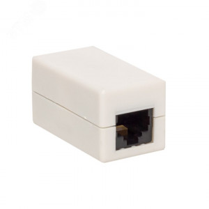 Адаптер проходной RJ45-RJ45 кат.5E неэкранир. TERACOM бел. TRC-INLC-2RJ45-5EUTP-WH