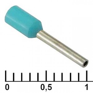 DN00308 TURQUOISE (0.8X8MM), Наконечник на кабель DN00308, бирюзовый, 0.8x8 мм