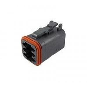 DT06-6S-E004, Автомобильные разъемы 6 WAY DT BLACK PLUG