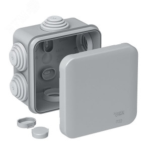 КОРОБКА РАСПРЕДЕЛИТЕЛЬНАЯ ОТКРЫТОЙ УСТАНОВКИ 70X70X40, IP55, 6 сальников DIY C2 IMT350901