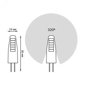 Лампа LED G4 12V 2W 2700K 1/20/200 207707102