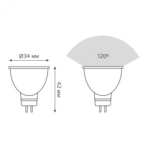 Лампа LED D35*45 3W MR11 GU4 2700K 1/10/100 132517103